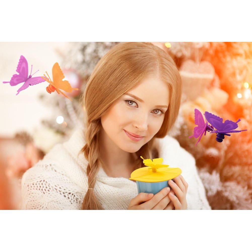 Tapa de Silicona ME.FAN - Set de 6 Mariposas Coloridas