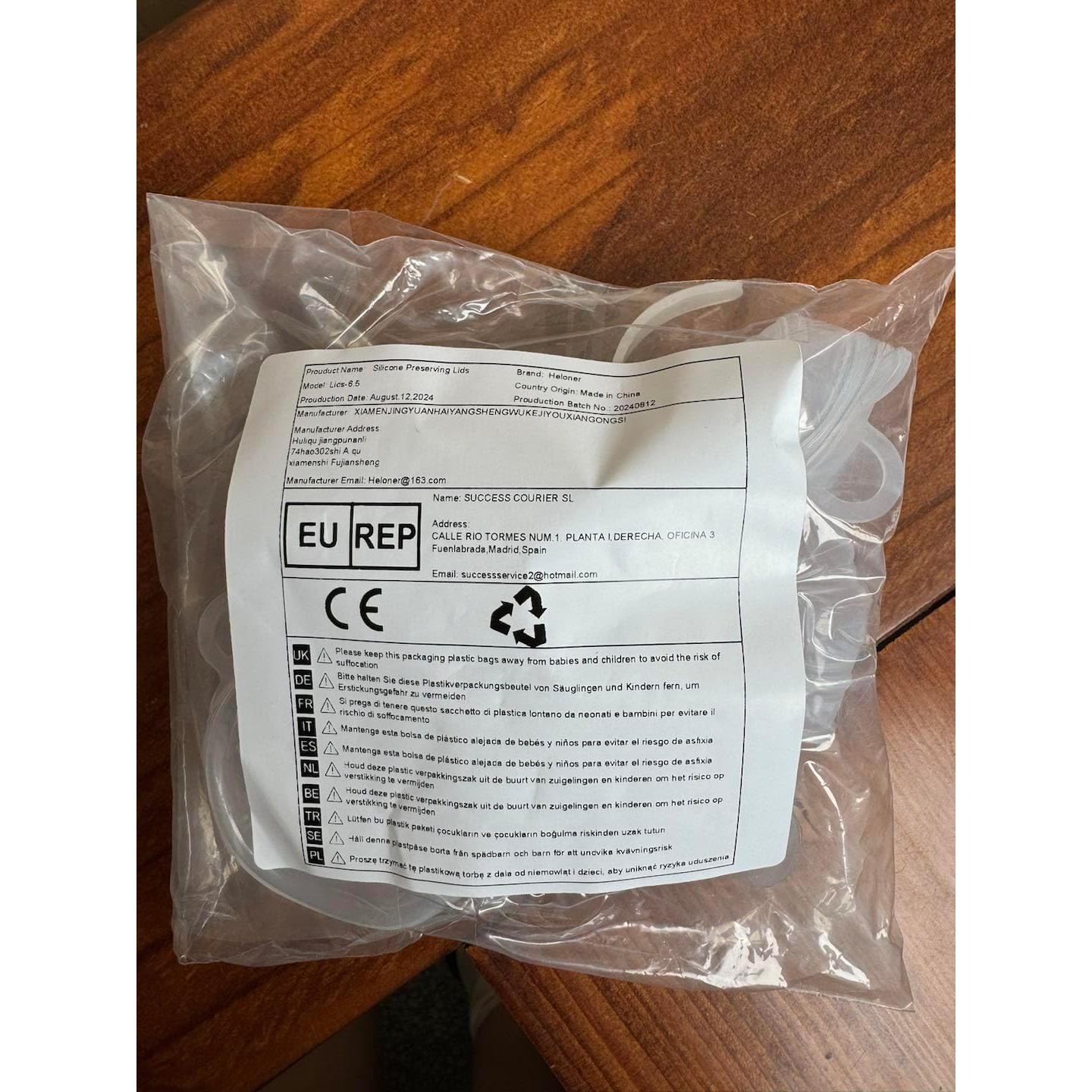 Tapas de Silicona Reutilizables Boozyer 6 Pcs 6.5cm Blancas