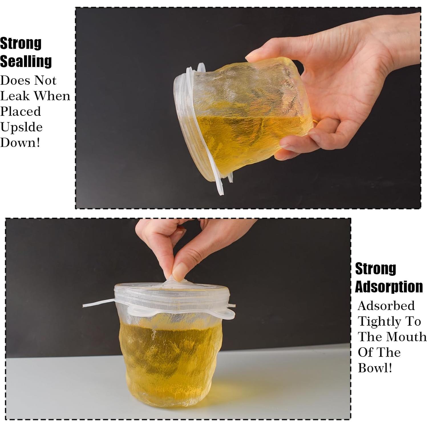 Tapas de Silicona Reutilizables Boozyer 6 Pcs 6.5cm Blancas