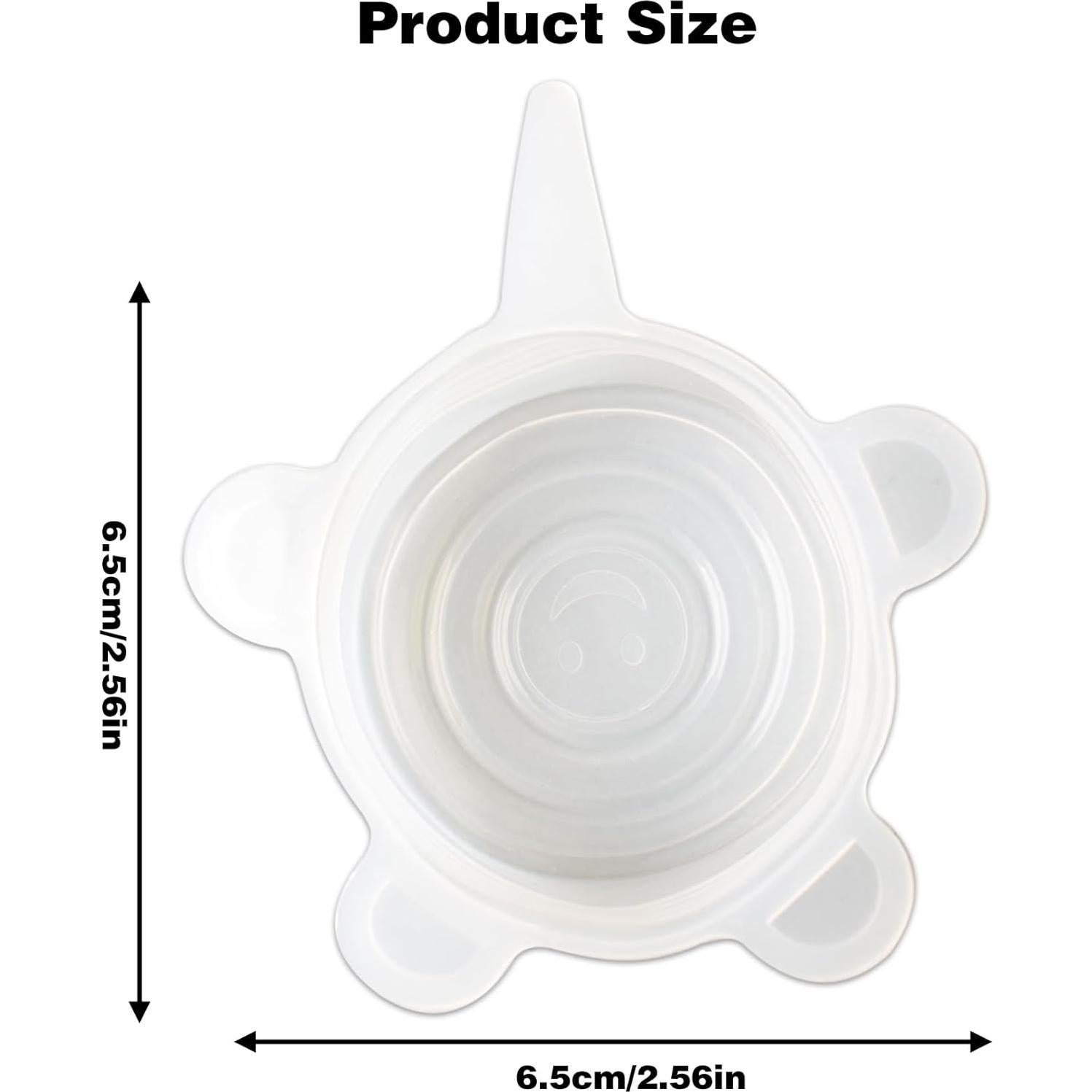 Tapas de Silicona Reutilizables Boozyer 6 Pcs 6.5cm Blancas