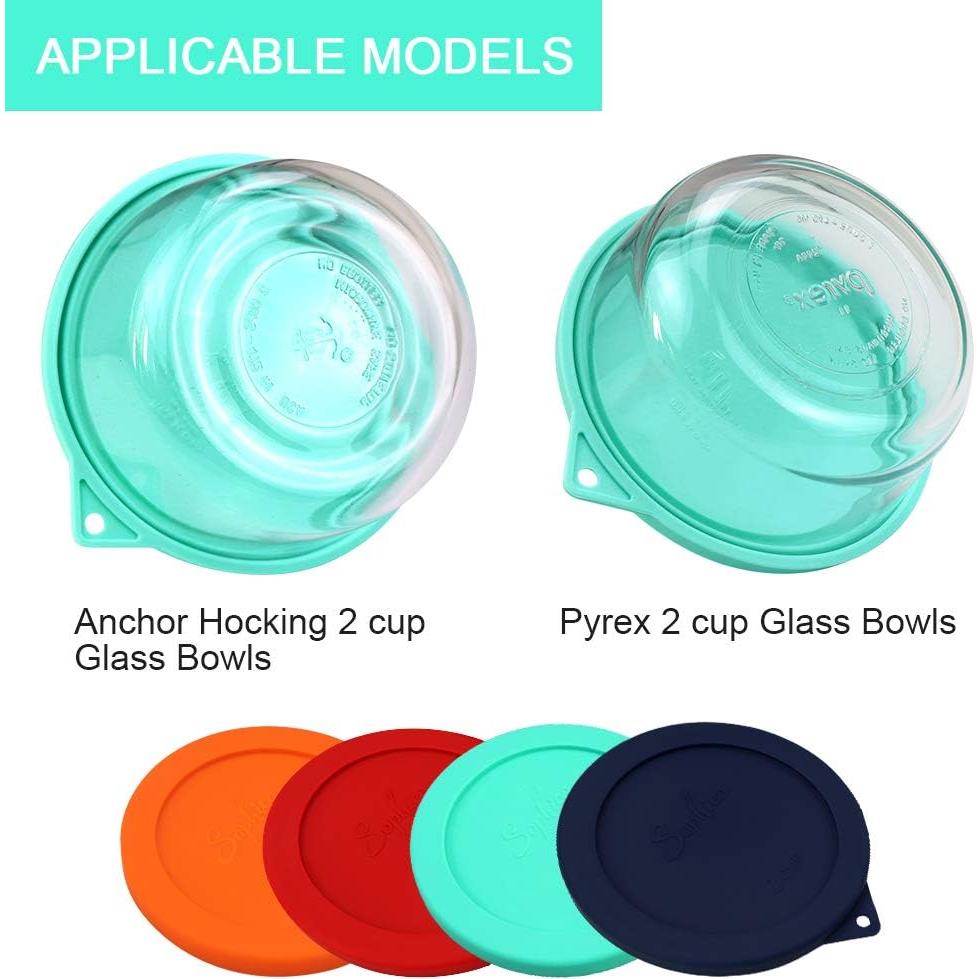 Tapa de Silicona Redonda SOPHICO 2 Tazas Azul Marino-Menta