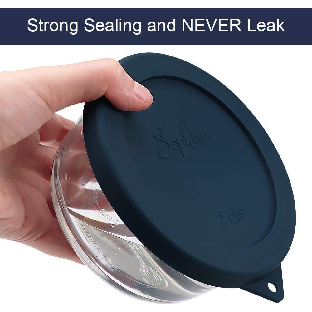 Tapa de Silicona Redonda SOPHICO 2 Tazas Azul Marino-Menta