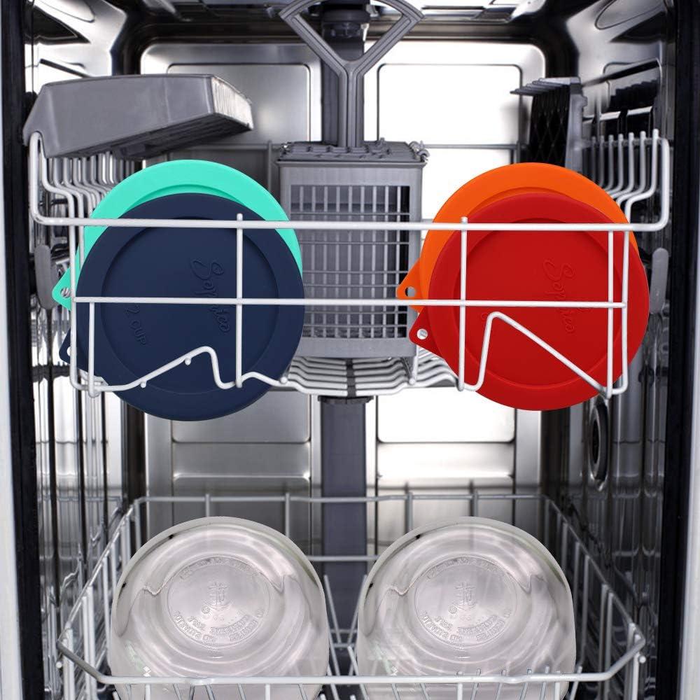 Tapa de Silicona Redonda SOPHICO 2 Tazas Azul Marino-Menta