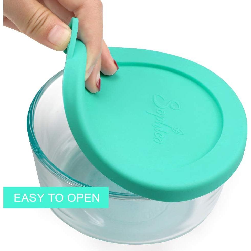 Tapa de Silicona Redonda SOPHICO 2 Tazas Azul Marino-Menta