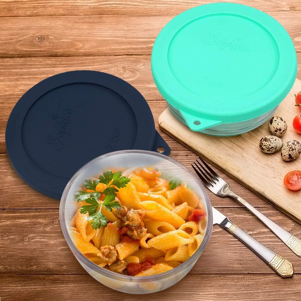 Tapa de Silicona Redonda SOPHICO 2 Tazas Azul Marino-Menta