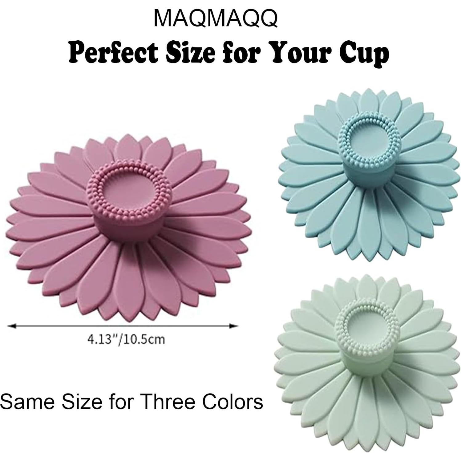 Cubiertas de Silicona MAQMAQQ para Tazas - Juego de 3 Multicolor