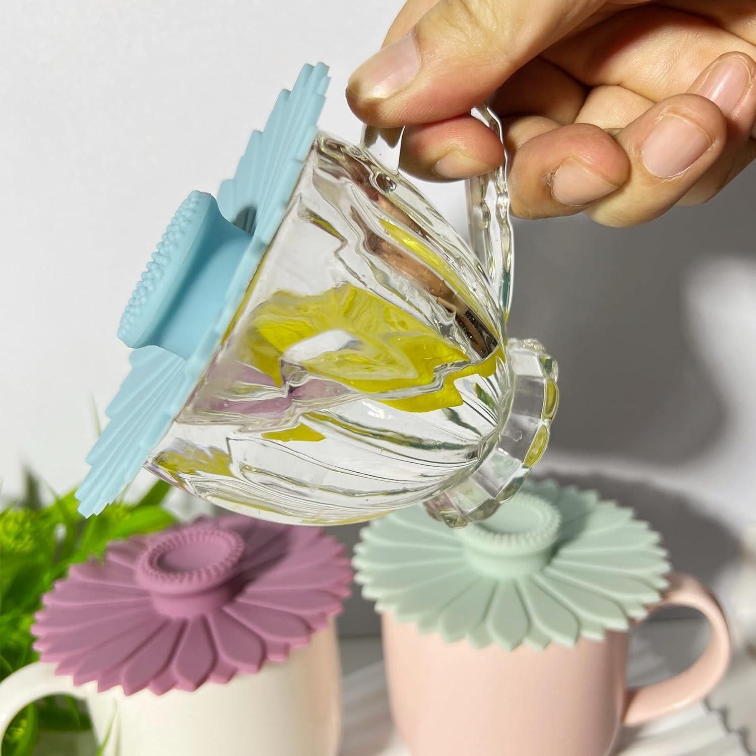 Cubiertas de Silicona MAQMAQQ para Tazas - Juego de 3 Multicolor