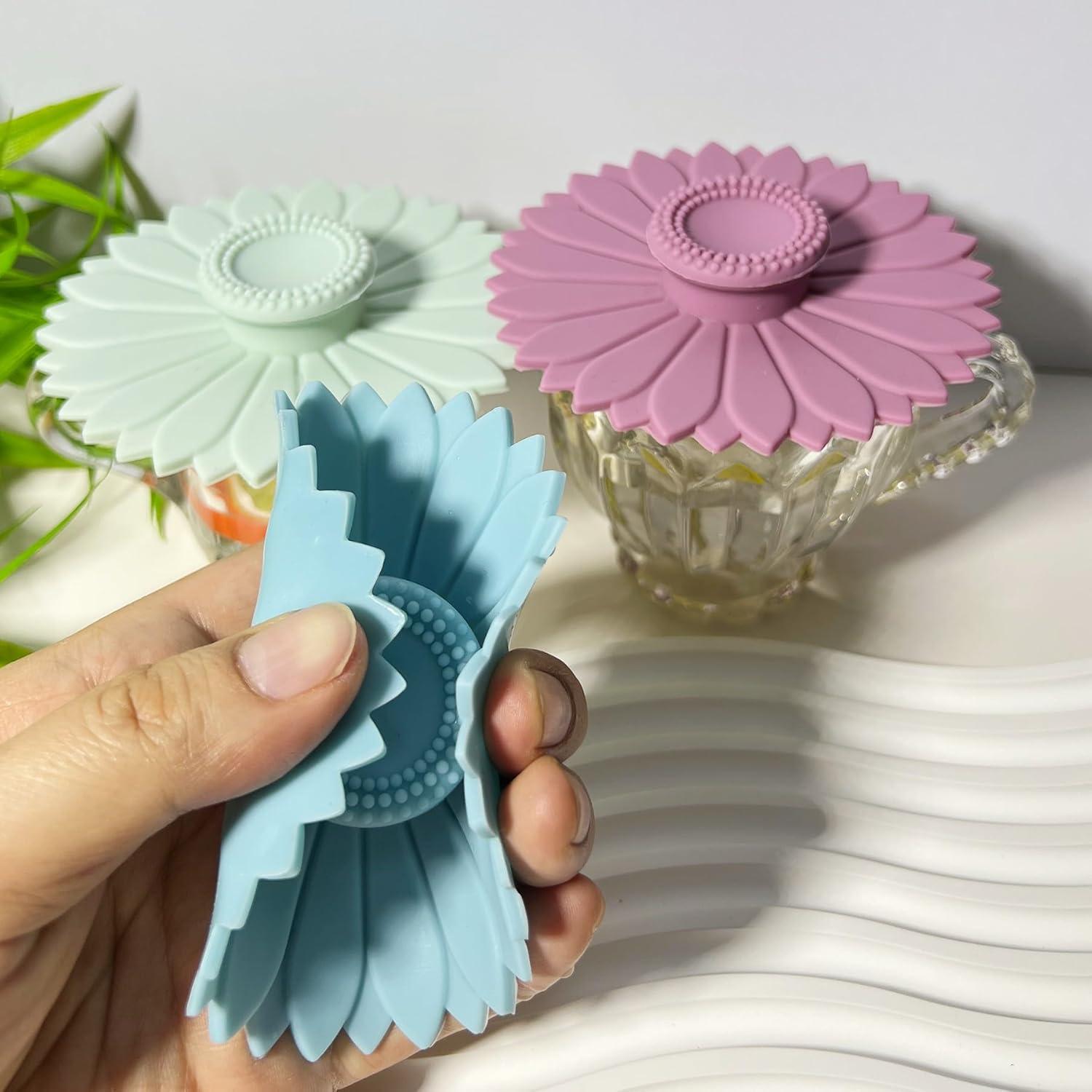 Cubiertas de Silicona MAQMAQQ para Tazas - Juego de 3 Multicolor