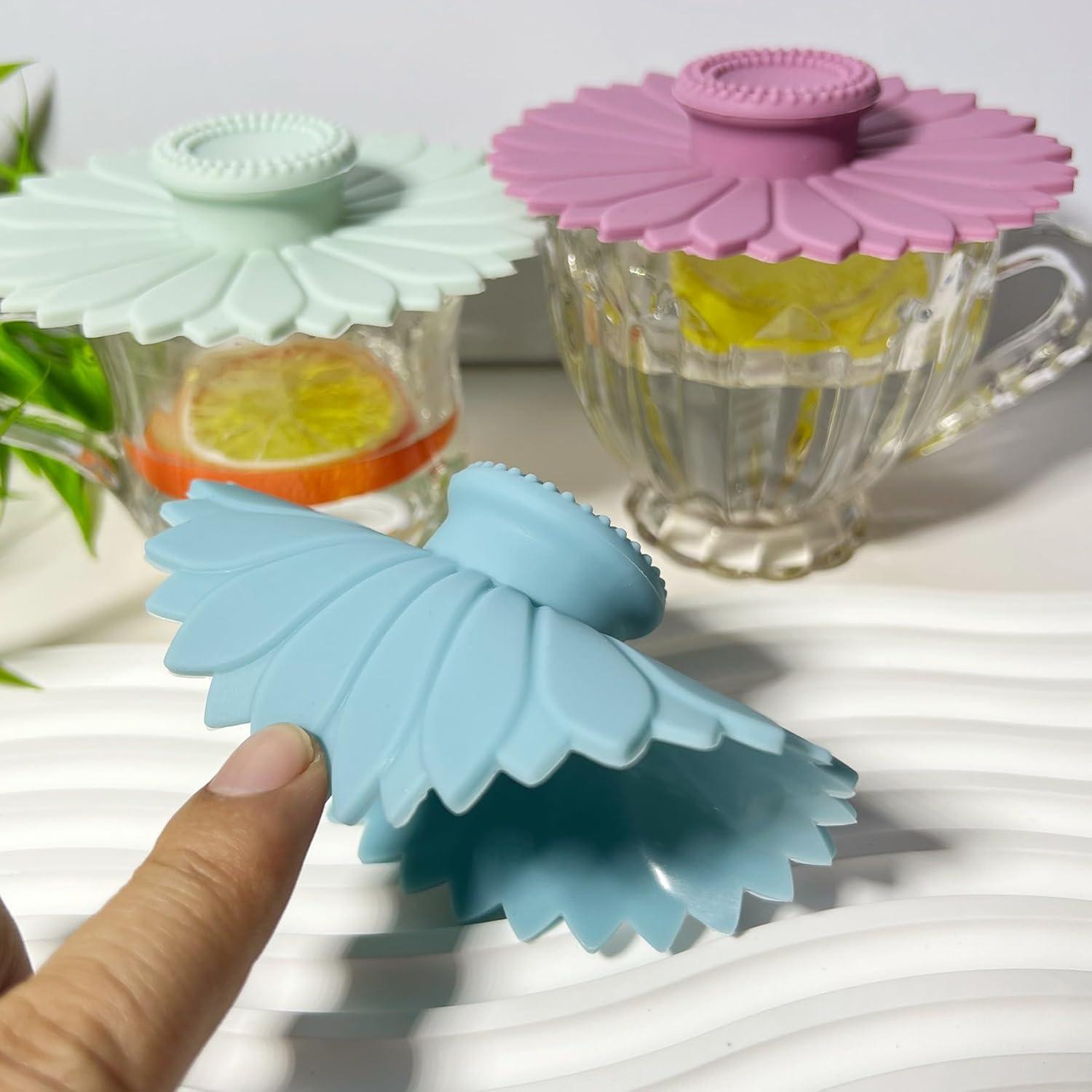 Cubiertas de Silicona MAQMAQQ para Tazas - Juego de 3 Multicolor