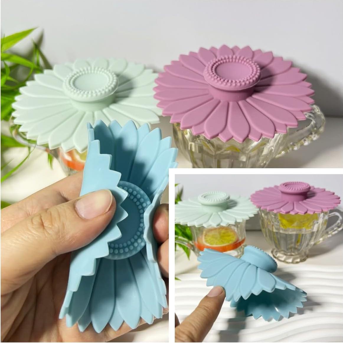 Cubiertas de Silicona MAQMAQQ para Tazas - Juego de 3 Multicolor