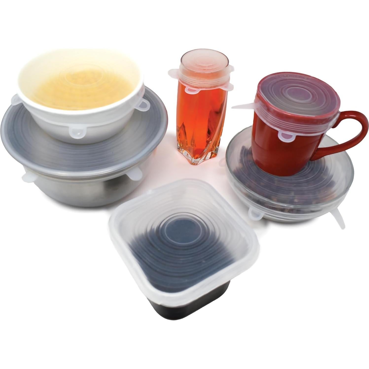 Juego de 6 Tapas Reutilizables de Silicona Norpro 6-28cm