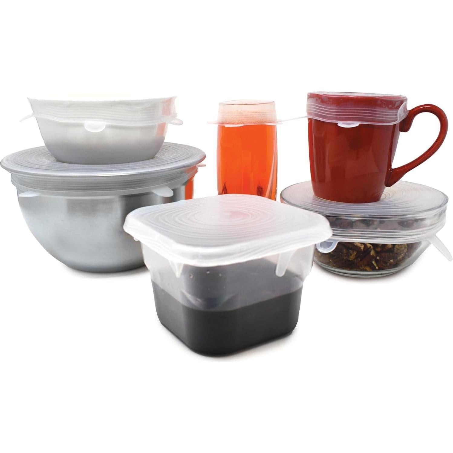 Juego de 6 Tapas Reutilizables de Silicona Norpro 6-28cm