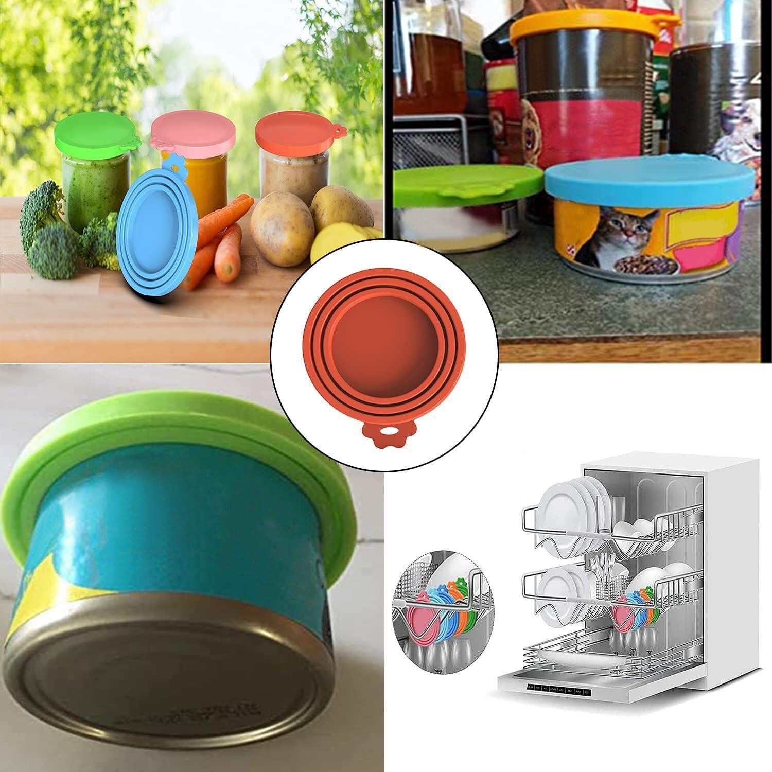 Paquete de 8 tapas de silicona herméticas WANBAO para latas