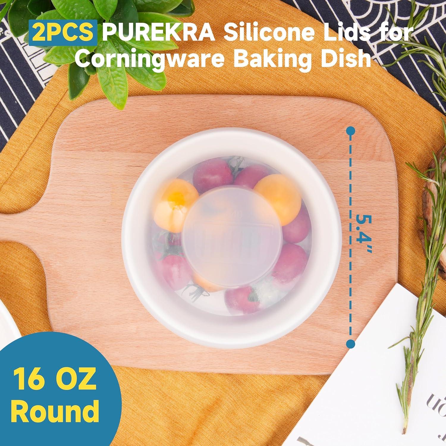 Tapas de Silicona Reutilizables Purekra para Plato Redondo 16 Oz