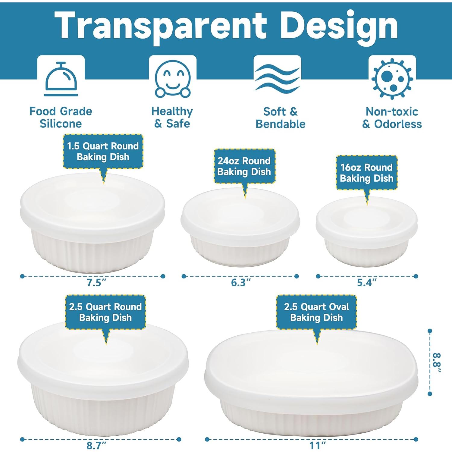 Tapas de Silicona Reutilizables Purekra para Plato Redondo 16 Oz