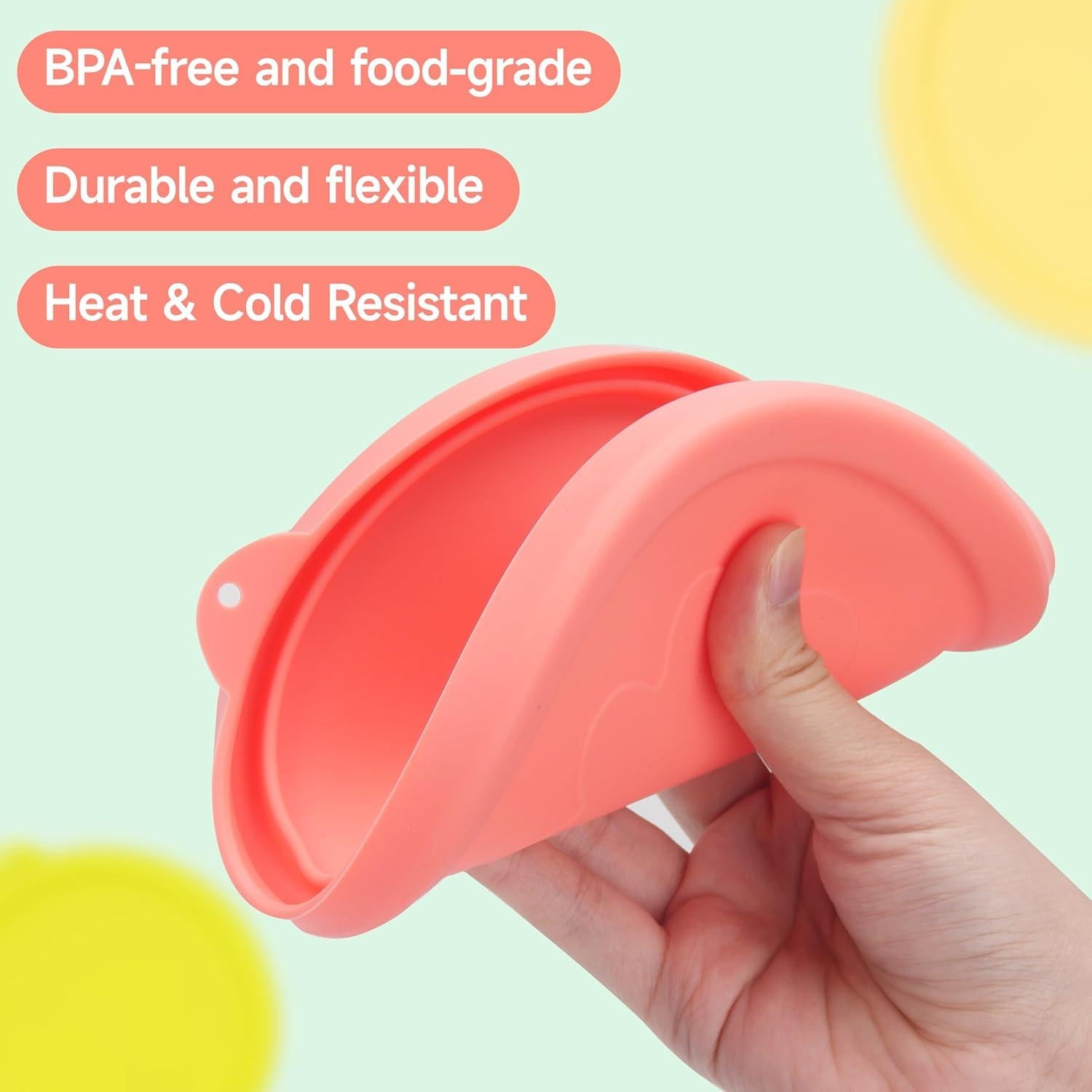 Tapa de Silicona LUVCOSY para Recipientes de Vidrio 7 Tazas - 2 Paquete