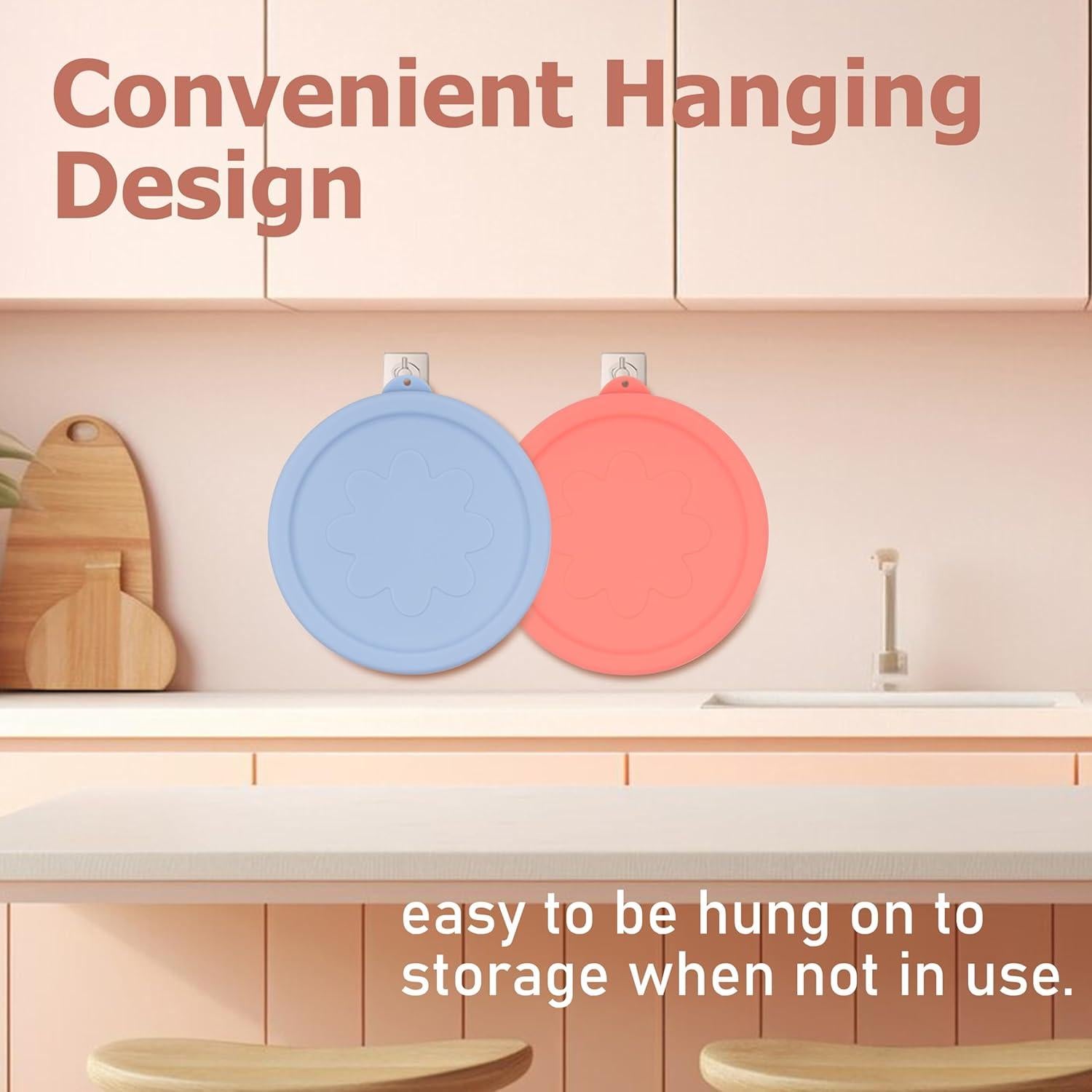 Tapa de Silicona LUVCOSY para Recipientes de Vidrio 7 Tazas - 2 Paquete