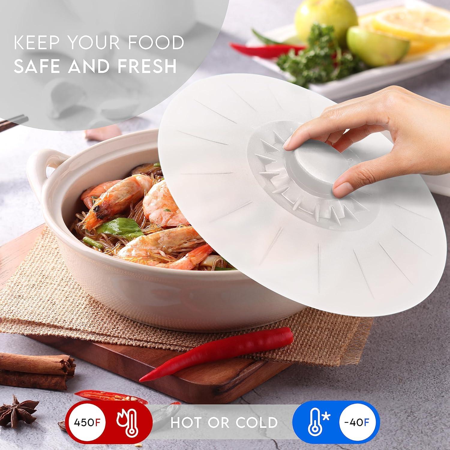 Juego de 5 Tapas de Silicona Perfecto y Simple para Tazones