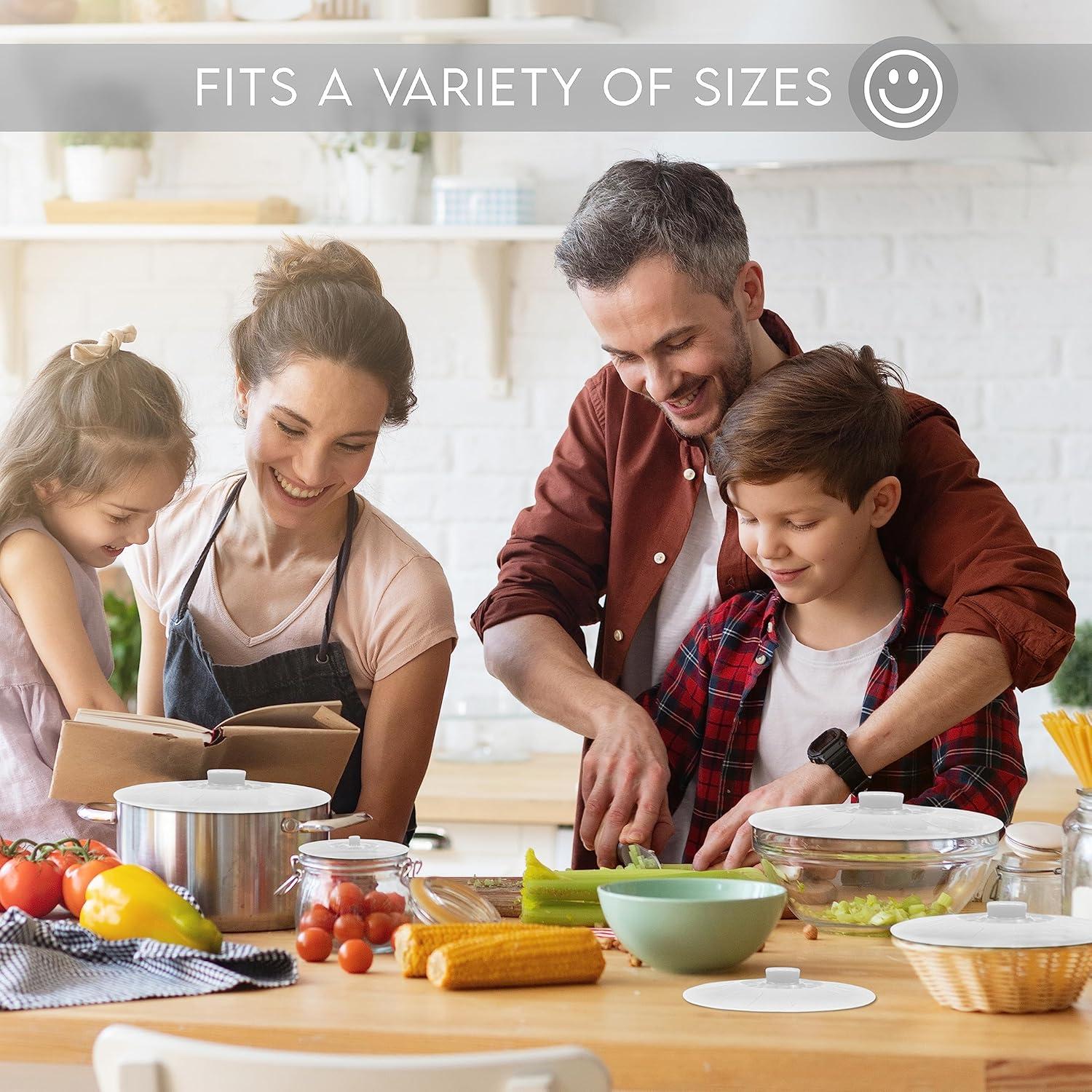 Juego de 5 Tapas de Silicona Perfecto y Simple para Tazones