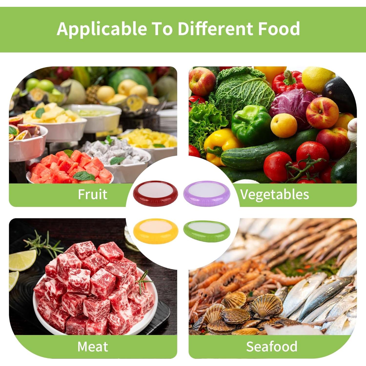 Contenedor de Almacenamiento de Silicona 4Pcs Hangmory para Frutas