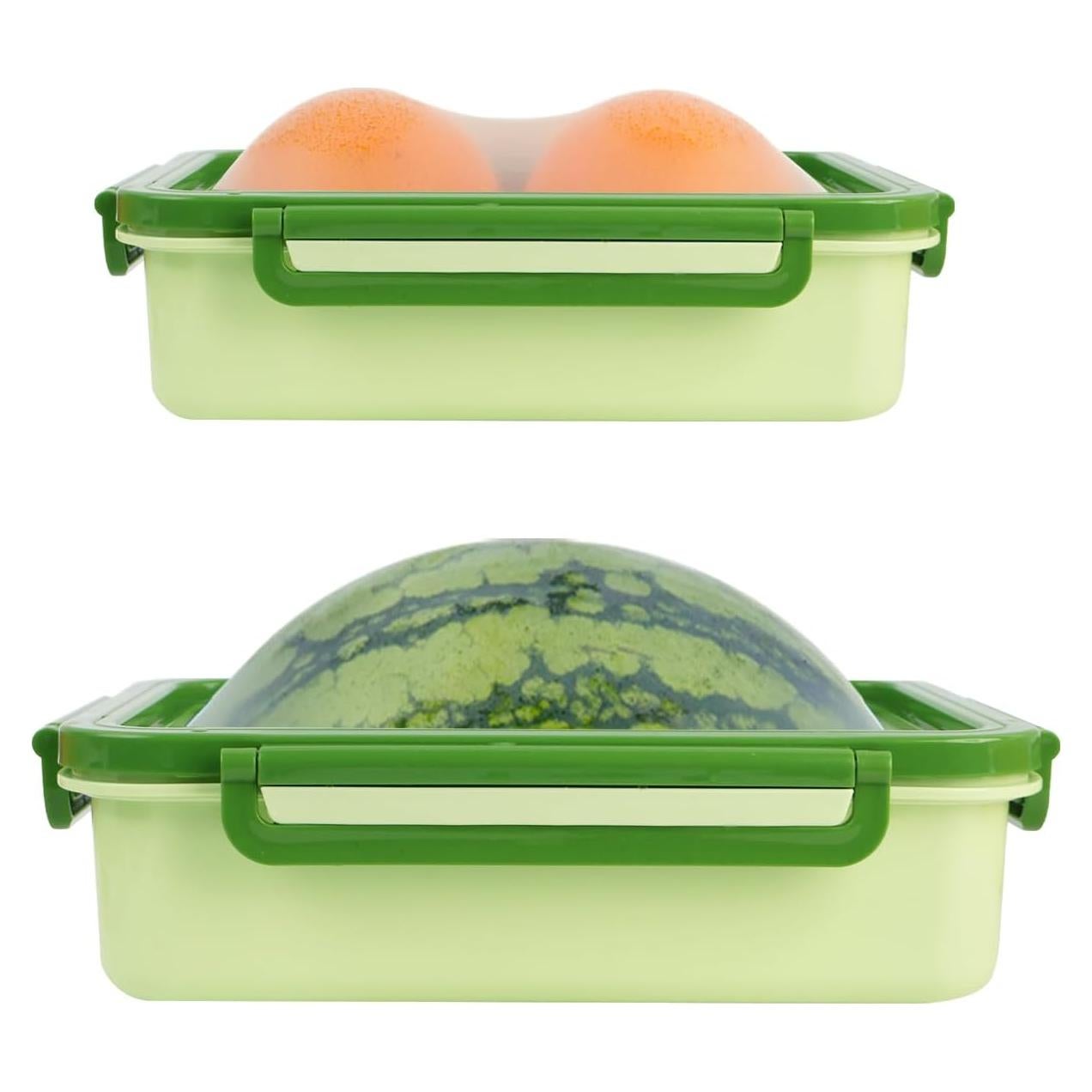Juego de 2 Contenedores de Almacenamiento de Silicona Verde
