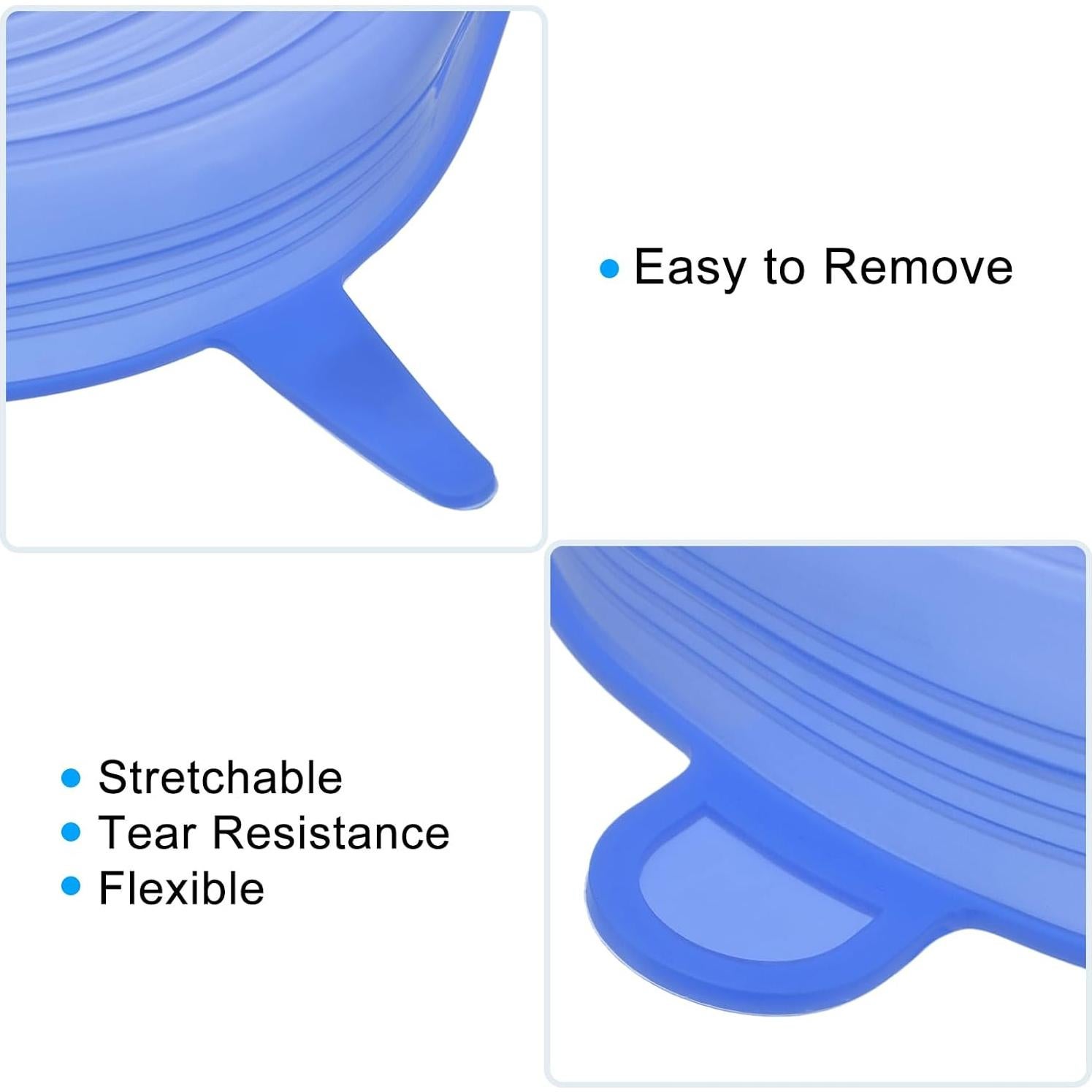 Tapas de Silicona Reutilizables uxcell - 2 Juegos Azul