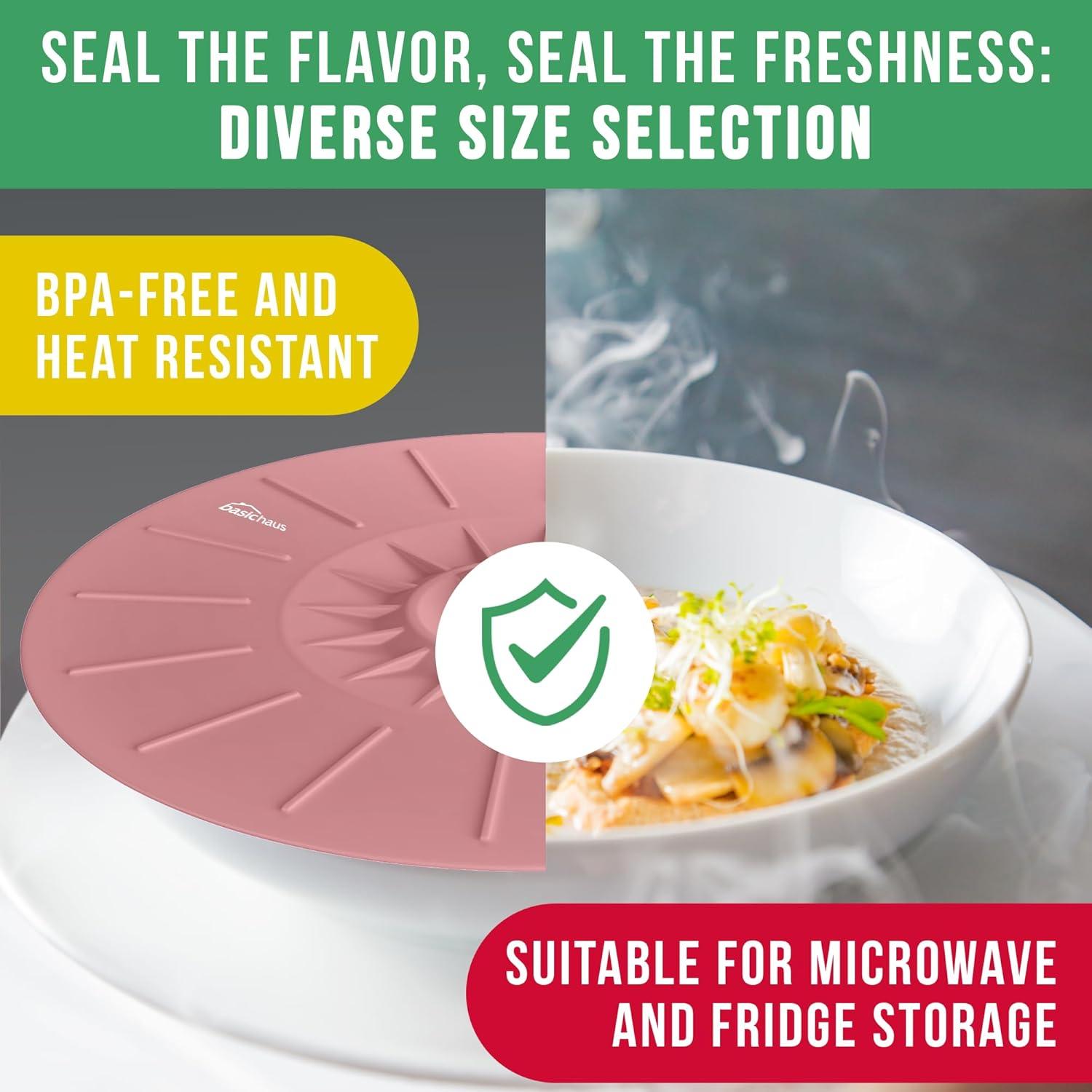 Tapas de Silicona Reutilizables Basic Haus - 6 Piezas - Grado Alimenticio