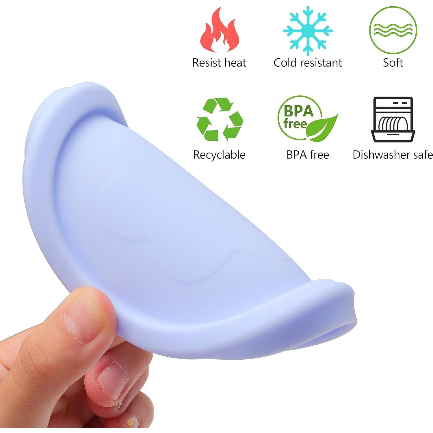 Tapa de Silicona LUVCOSY 1 Taza - Paquete de 4 Apta Microondas