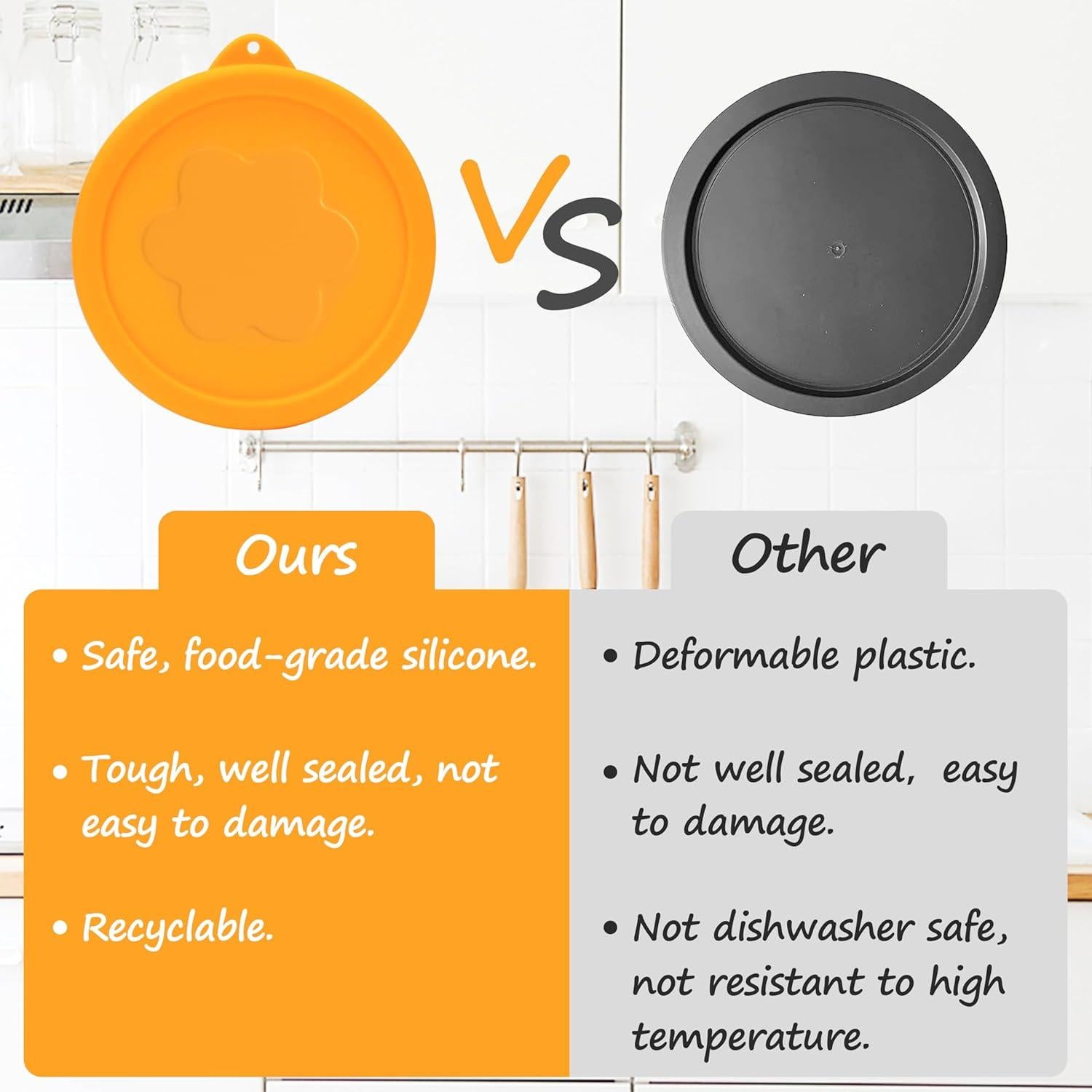 Tapa de Silicona LUVCOSY 1 Taza - Paquete de 4 Apta Microondas