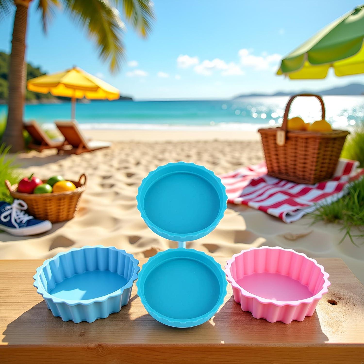 Set de 2 Cubiertas de Silicona Azul Htppzjr a Prueba de Fugas