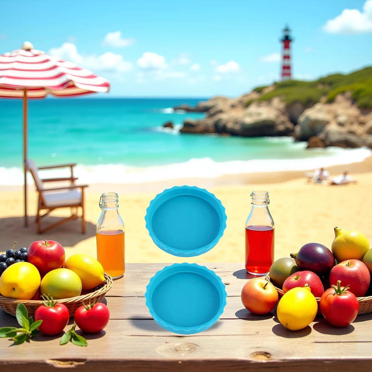 Set de 2 Cubiertas de Silicona Azul Htppzjr a Prueba de Fugas