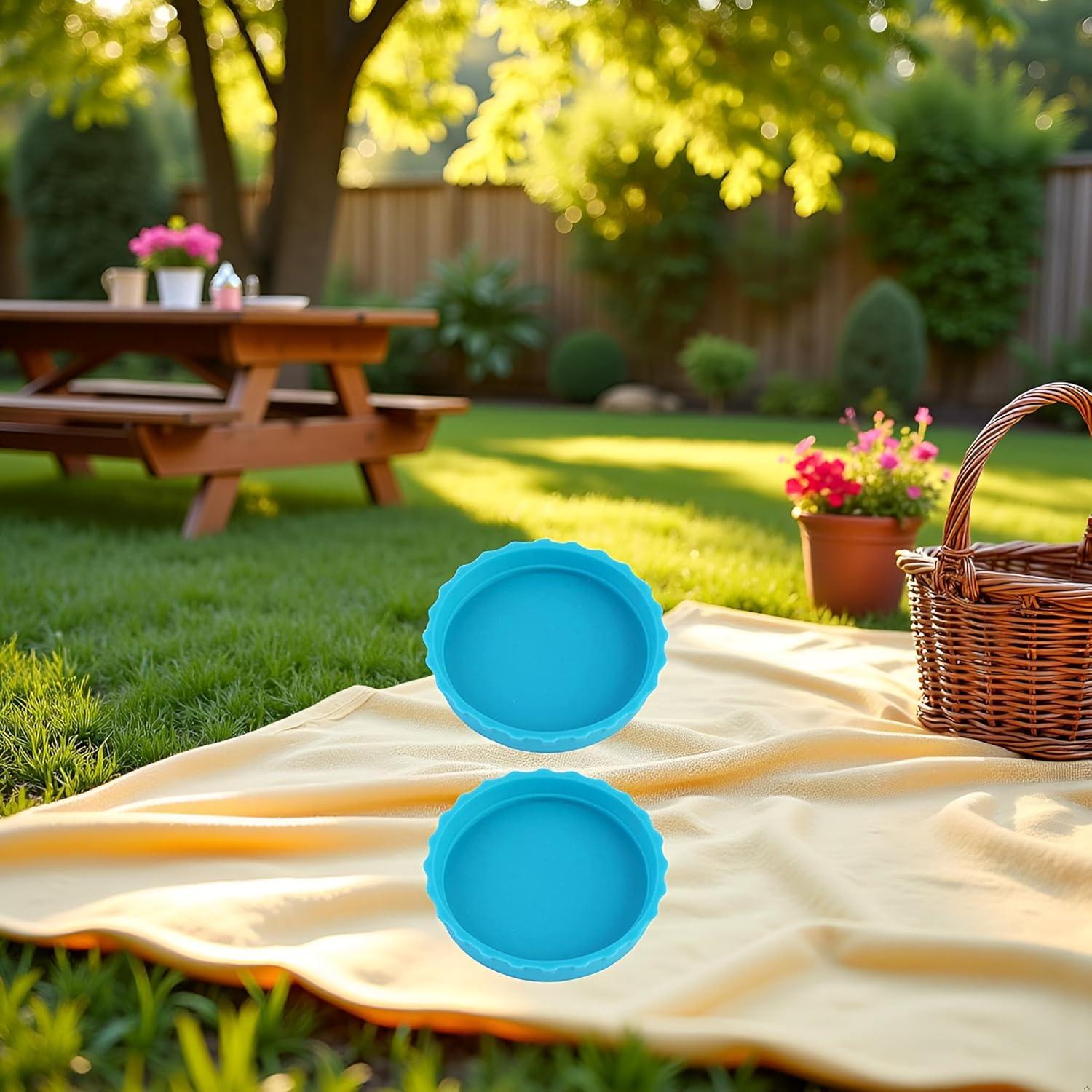 Set de 2 Cubiertas de Silicona Azul Htppzjr a Prueba de Fugas