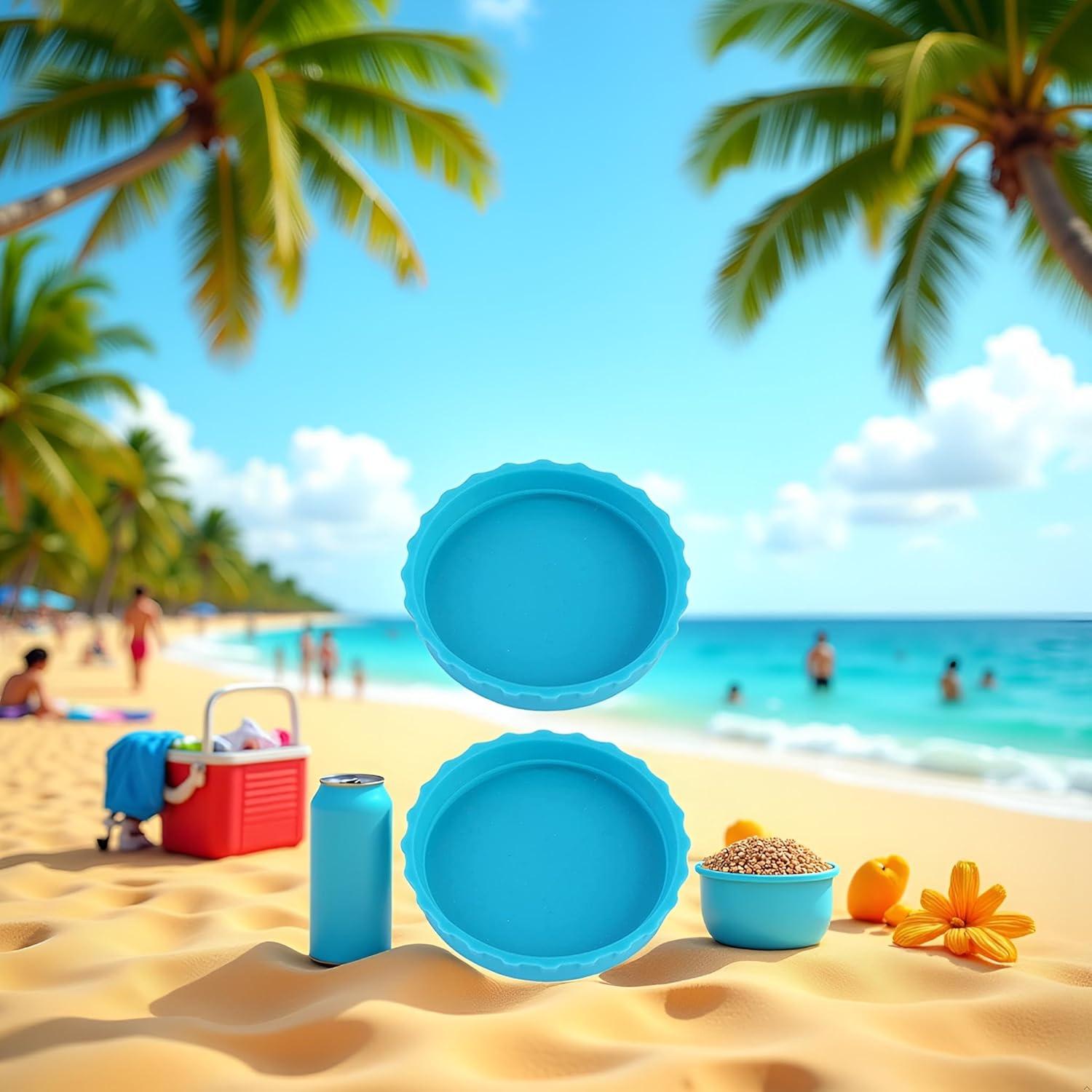 Set de 2 Cubiertas de Silicona Azul Htppzjr a Prueba de Fugas