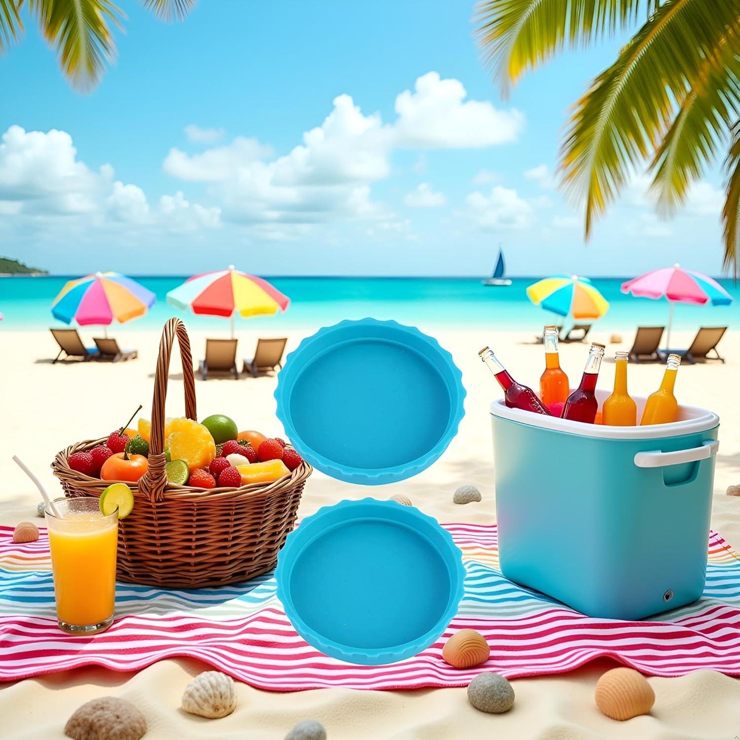 Set de 2 Cubiertas de Silicona Azul Htppzjr a Prueba de Fugas