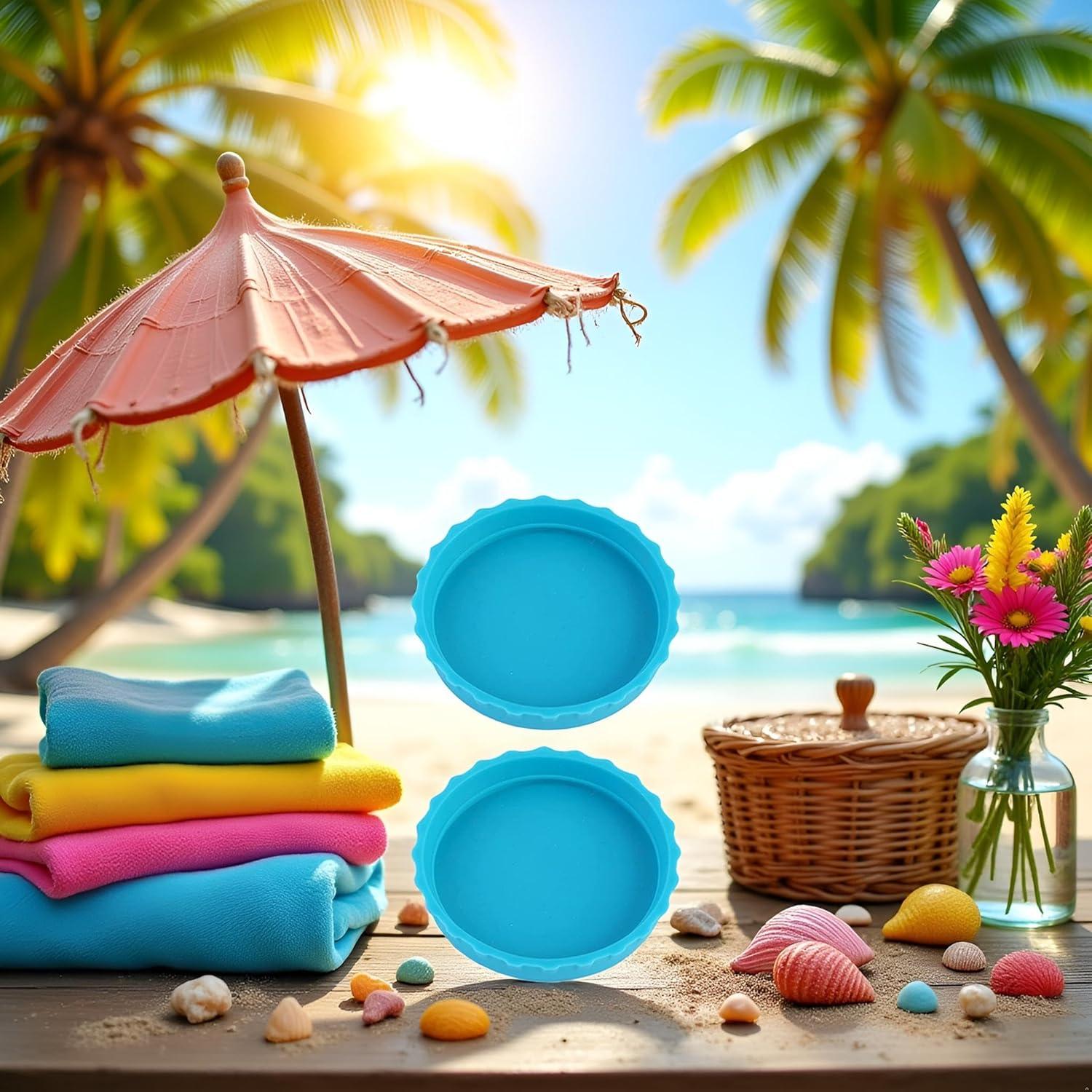 Set de 2 Cubiertas de Silicona Azul Htppzjr a Prueba de Fugas