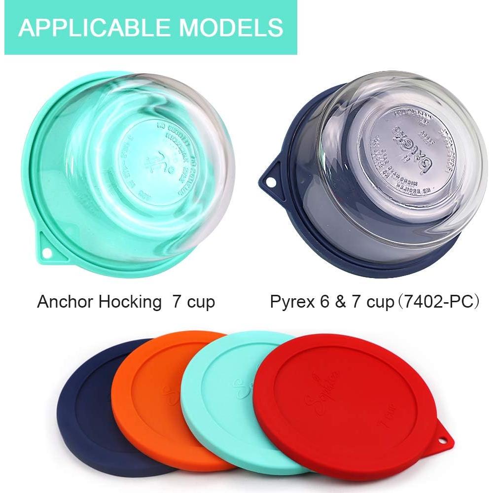 Tapa de Silicona Redonda SOPHICO 4pack para Almacenamiento 7 Tazas