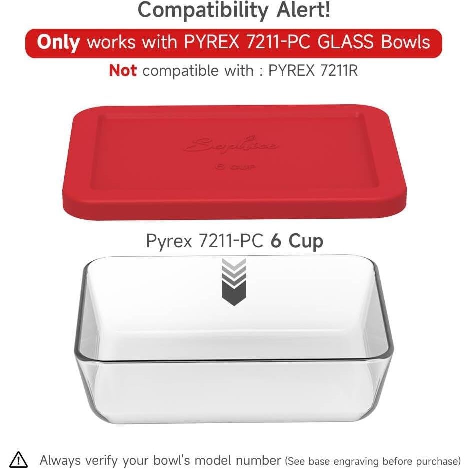 Tapa de Silicona Rectangular SOPHICO 6 Tazas Rojo