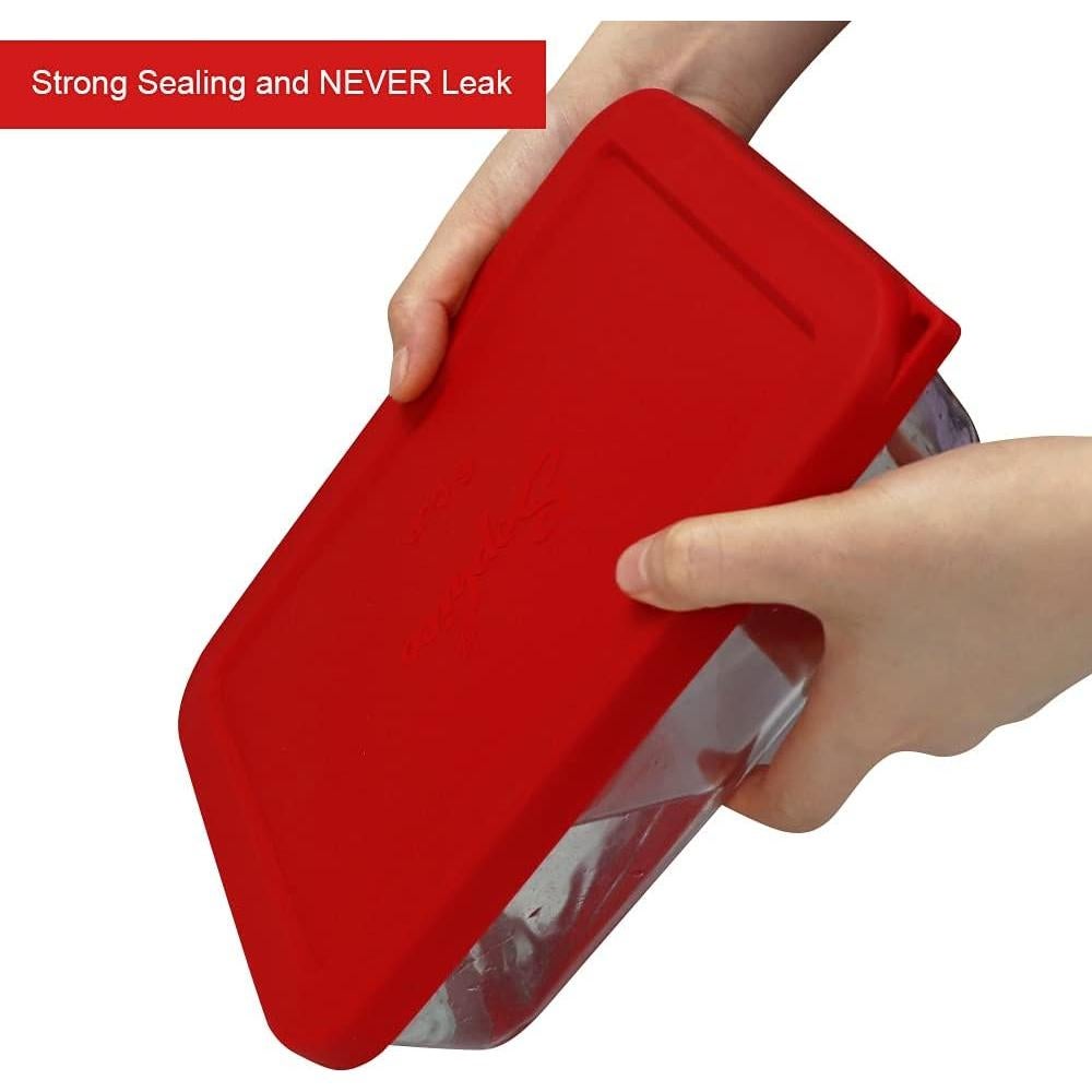 Tapa de Silicona Rectangular SOPHICO 6 Tazas Rojo