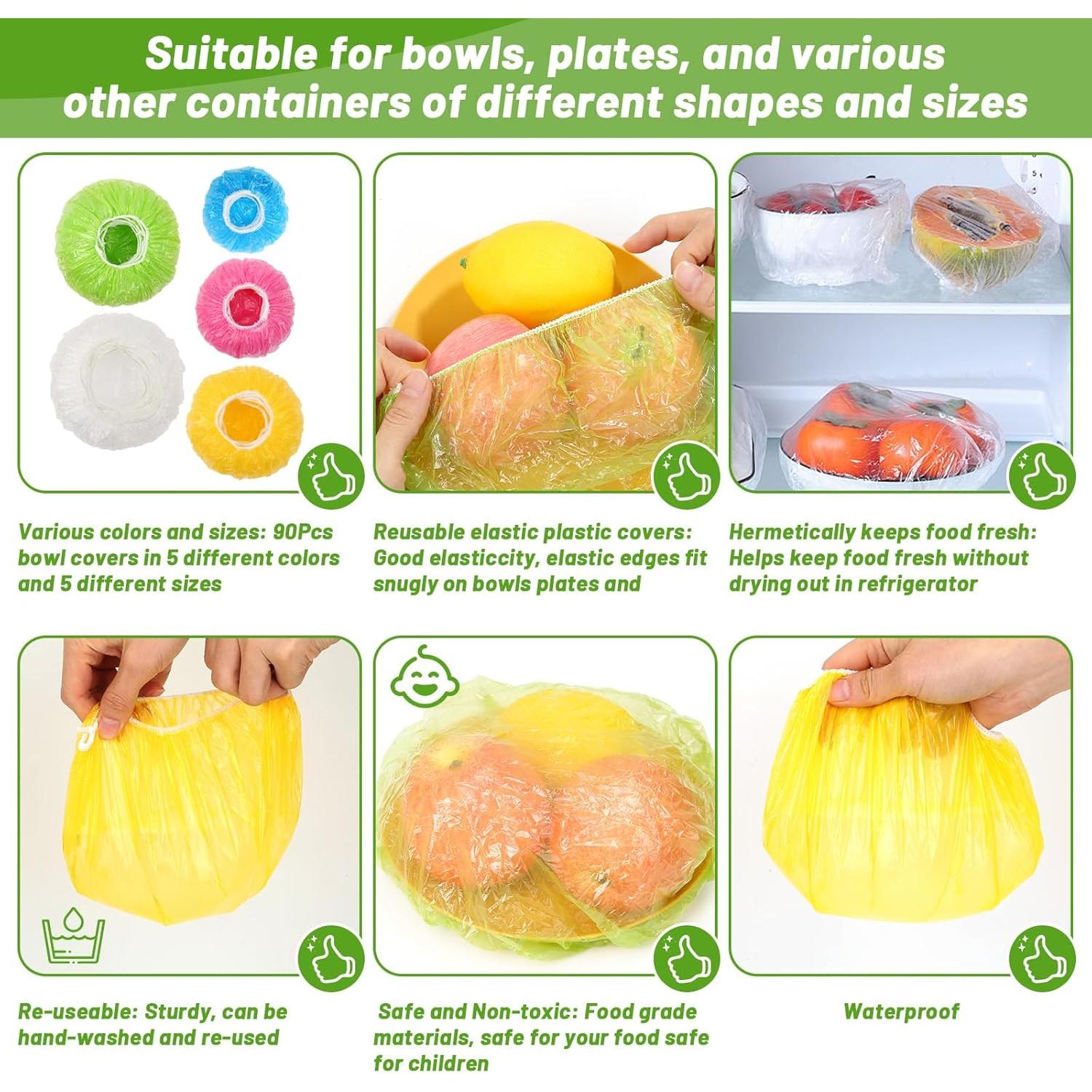 90 Fundas Reutilizables para Cuencos Sublaga - 5 Tamaños y Colores