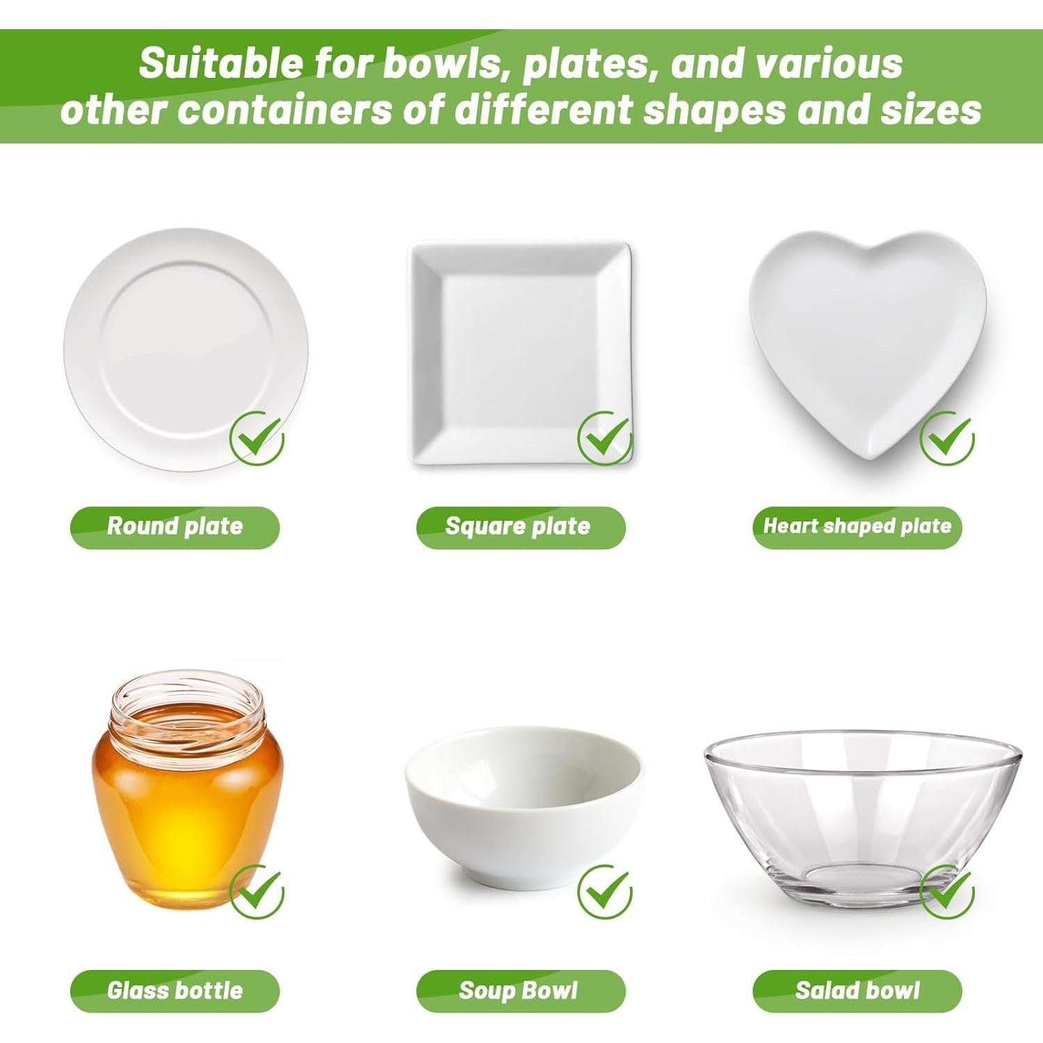 90 Fundas Reutilizables para Cuencos Sublaga - 5 Tamaños y Colores