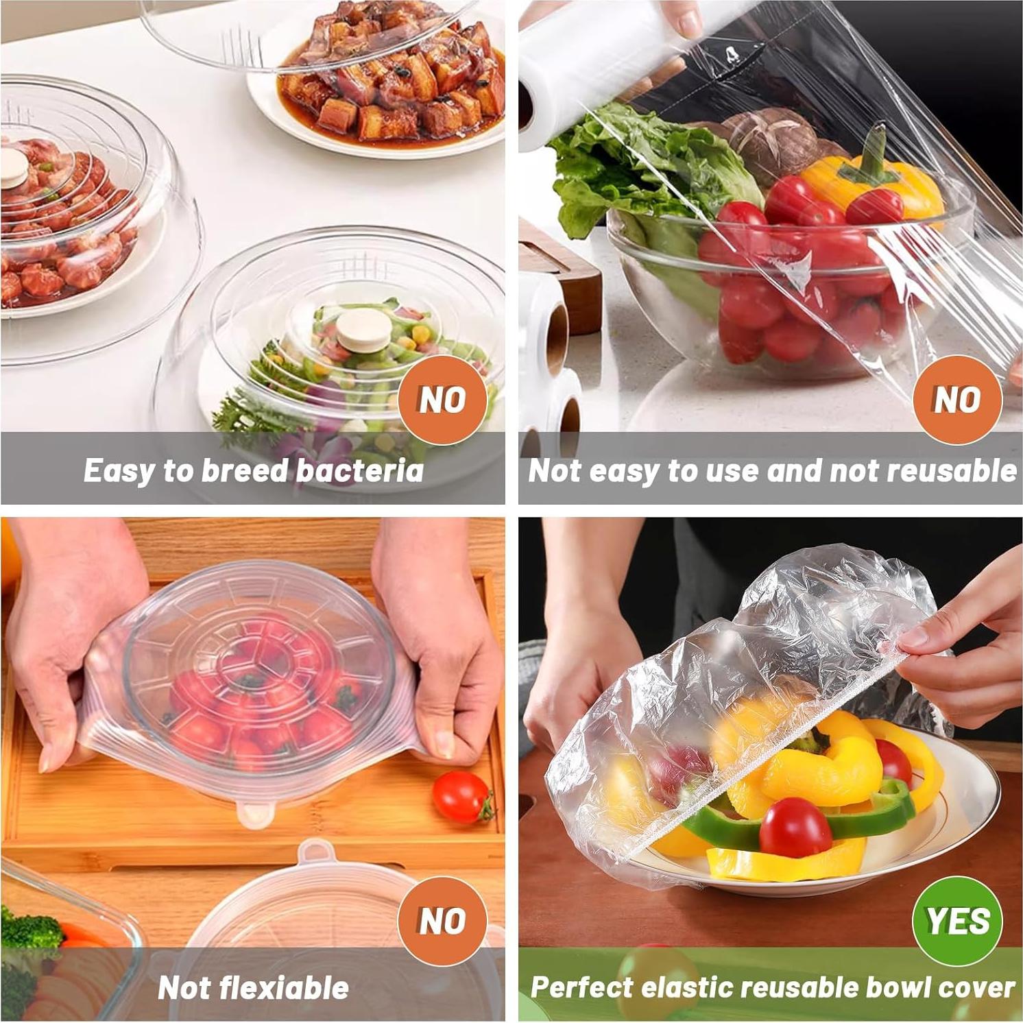 90 Fundas Reutilizables para Cuencos Sublaga - 5 Tamaños y Colores