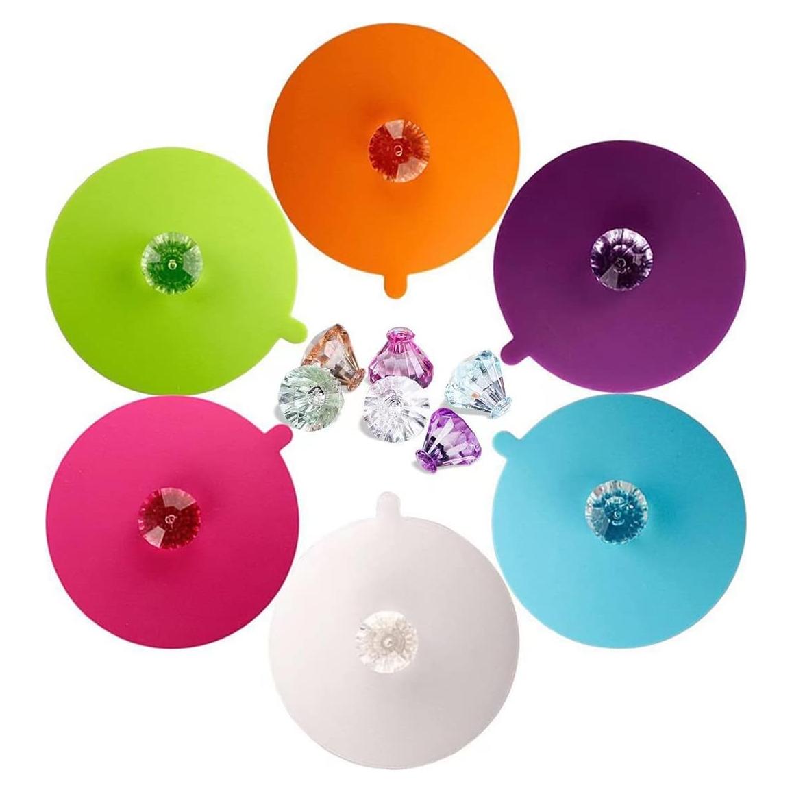 Cubiertas para Tazas QEIARA [Juego de 6] Silicona Antipolvo