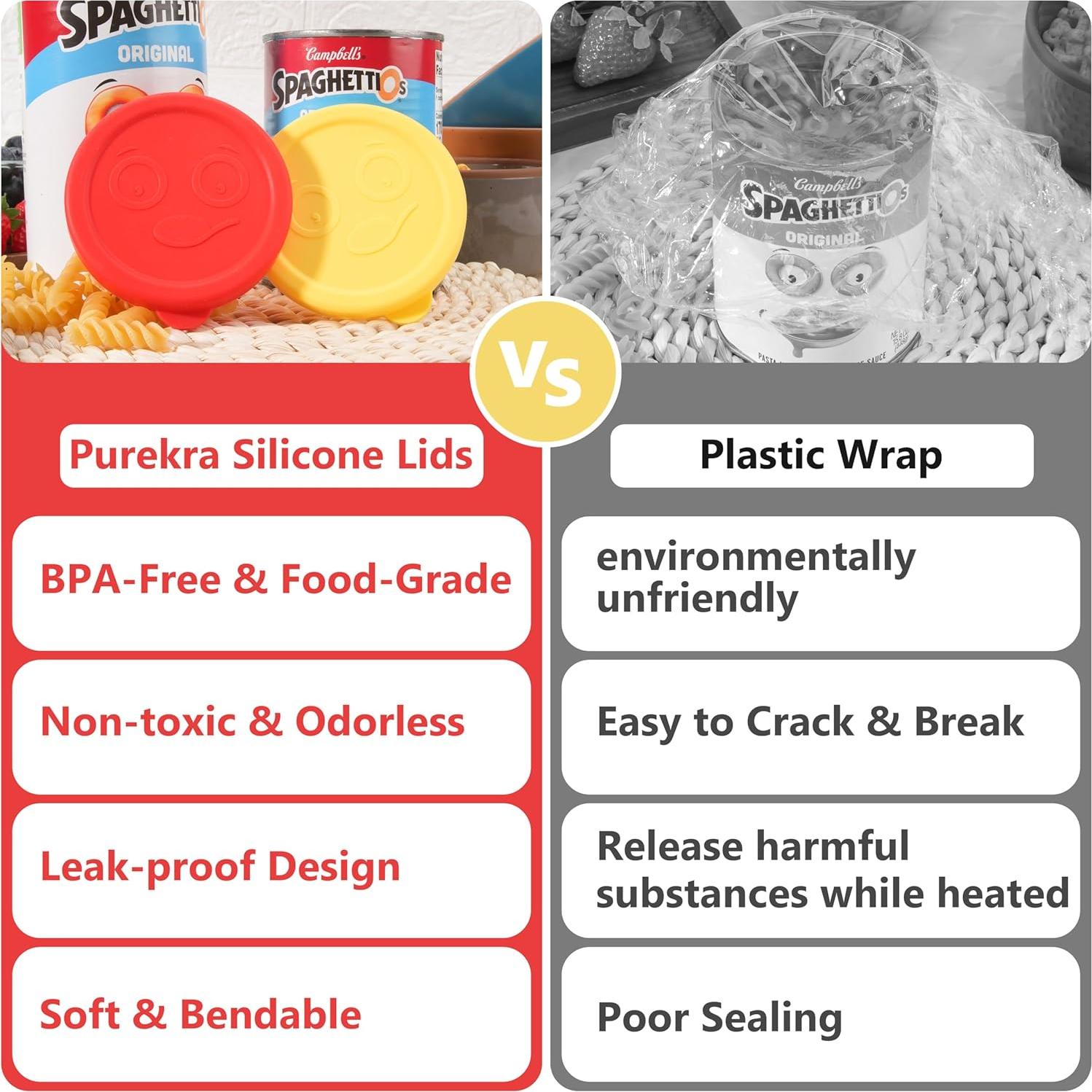 2 Tapas de Silicona para Latas de 3.2 Pulgadas Purekra