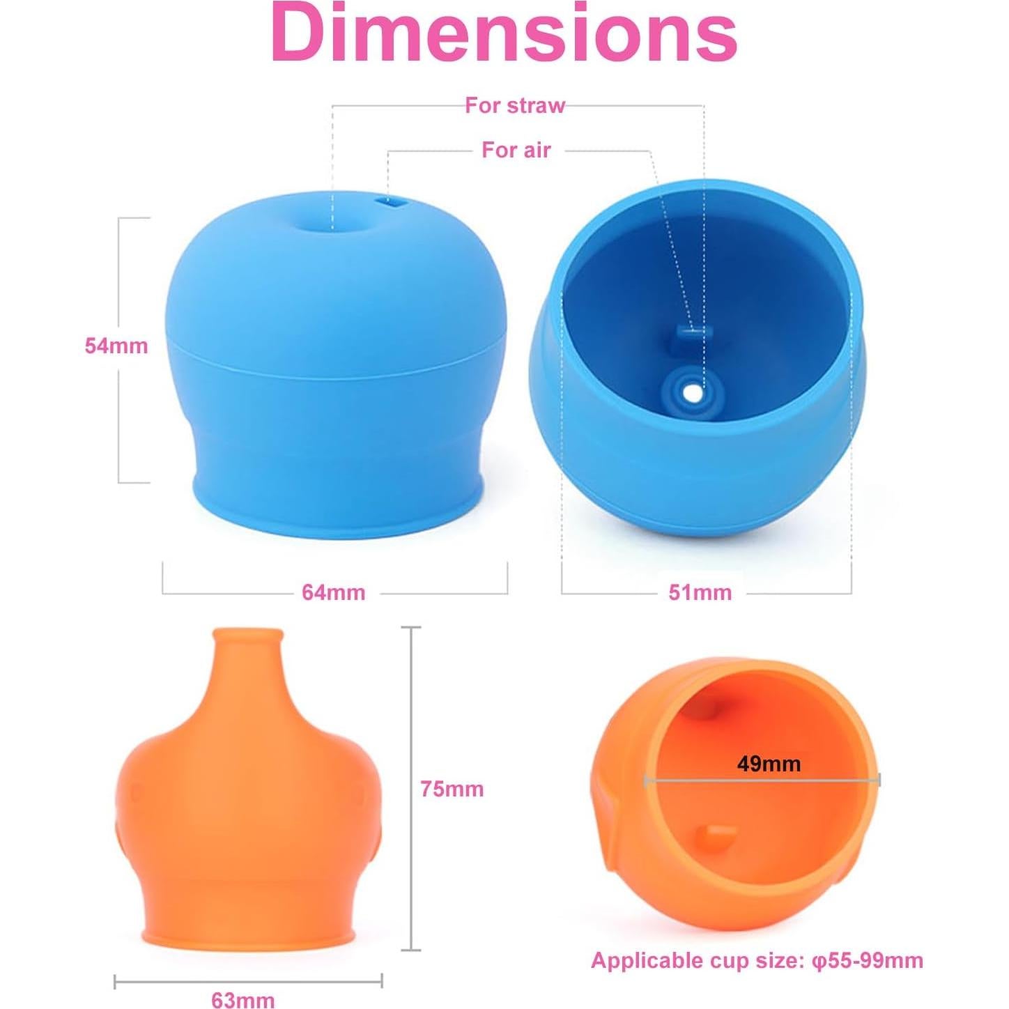 Paquete de 5 tapas de silicona VEAGINS para tazas con sorbete