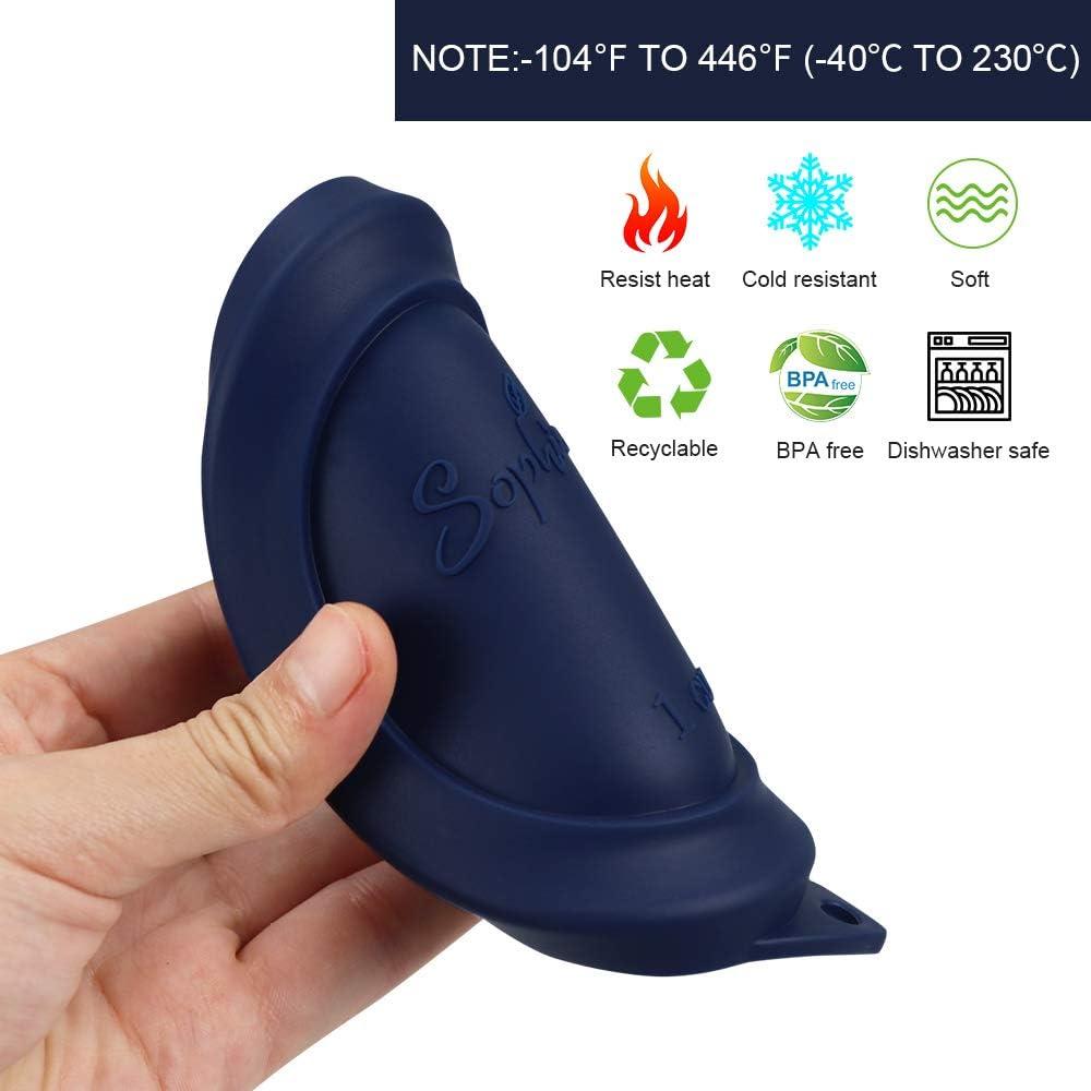 Cubiertas de Silicona Redondas SOPHICO 1 Taza Azul Marino - 2 Piezas