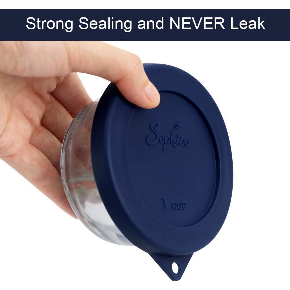 Cubiertas de Silicona Redondas SOPHICO 1 Taza Azul Marino - 2 Piezas