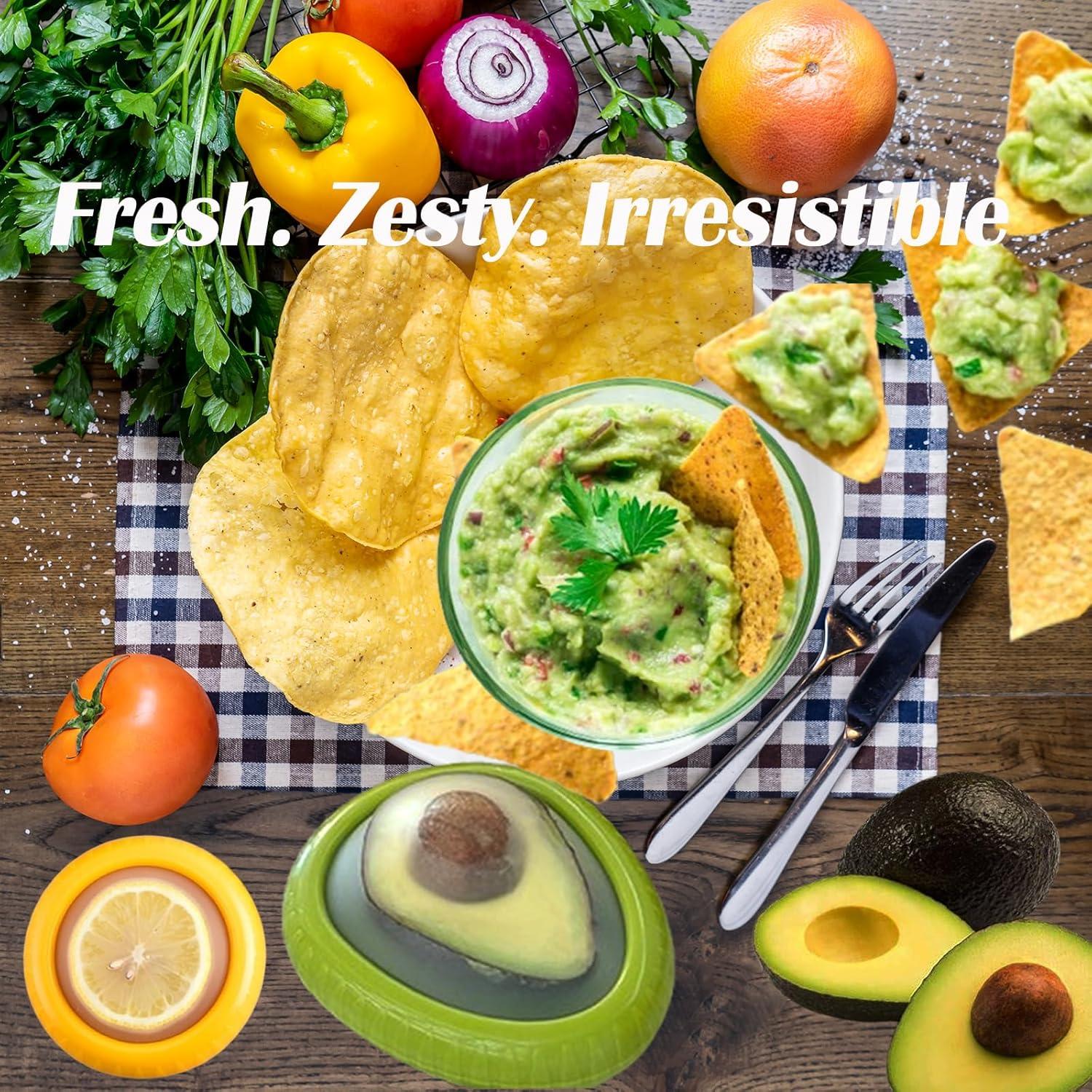 Juego de 4 Contenedores de Silicona Zyphora para Frutas y Verduras