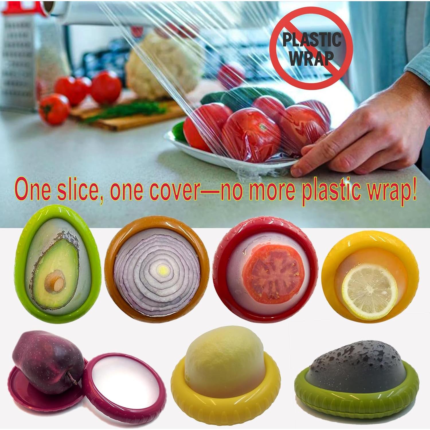 Juego de 4 Contenedores de Silicona Zyphora para Frutas y Verduras