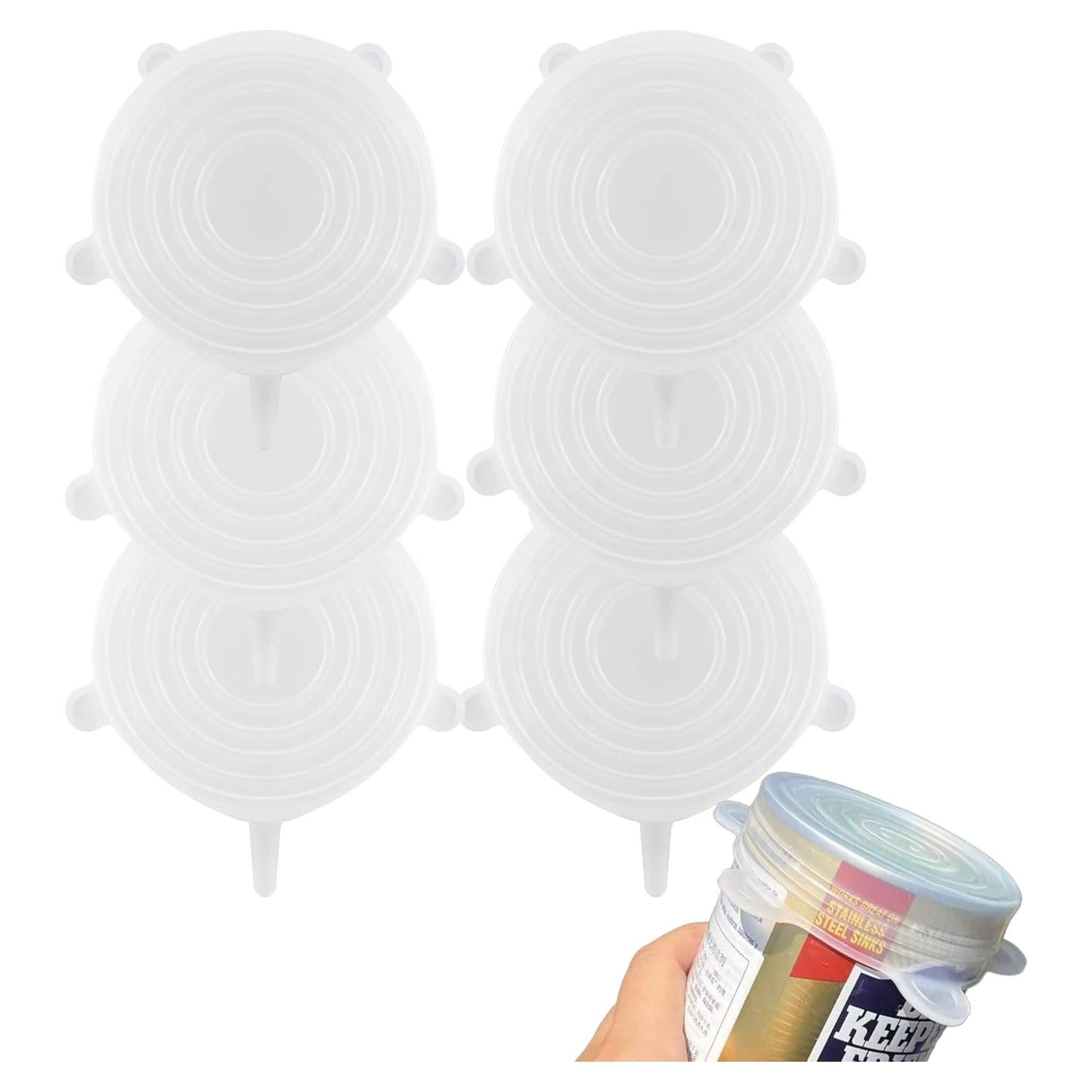 Paquete de 6 Tapas de Silicona MOCETY para Limpiadores en Polvo