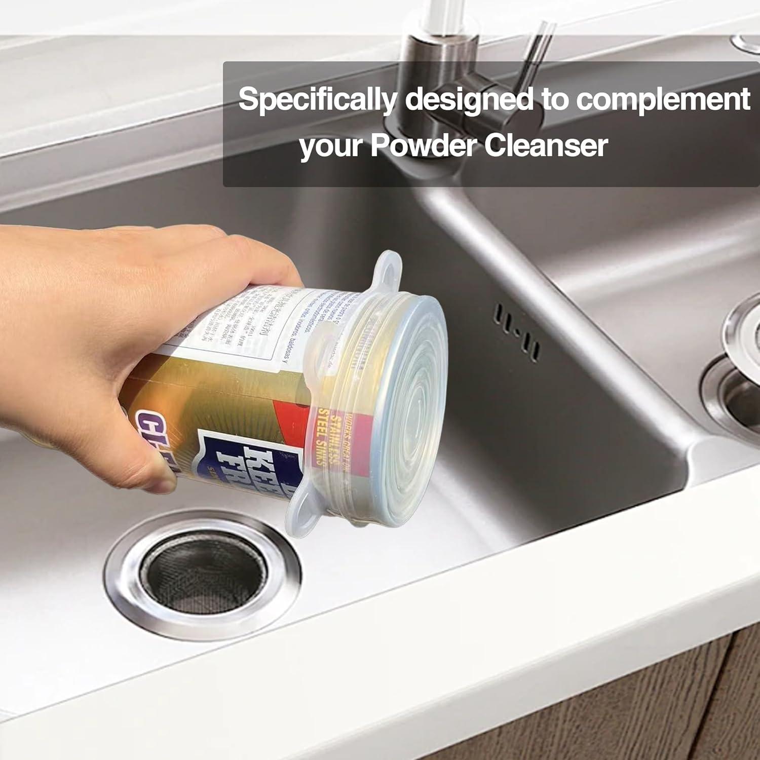 Paquete de 6 Tapas de Silicona MOCETY para Limpiadores en Polvo